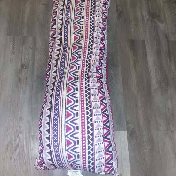 Purple/White Aztec Design Body Pillow & Purple Plush Poodle Bed Rest Pillow - Picture 7 of 13